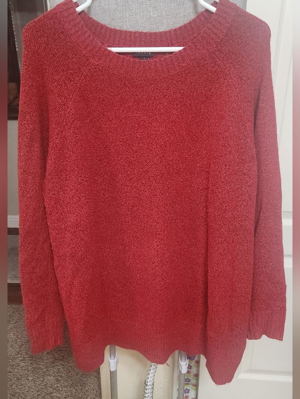 Torrid Vegan Cashmere Crew Neck Pullover Sweater Red Size 1 (1X) - Picture 3 of 8
